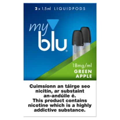 Picture of My Blu 18mg Green Apple Liquidpods 2pk x5